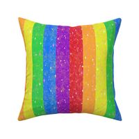 Very Rainbow!  Sparkle Rainbow Vertical Stripe - Rainbow Gay Pride Colors -- 485dpi (31% of Full Scale)