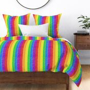 Very Rainbow!  Sparkle Rainbow Vertical Stripe - Rainbow Gay Pride Colors -- 485dpi (31% of Full Scale)