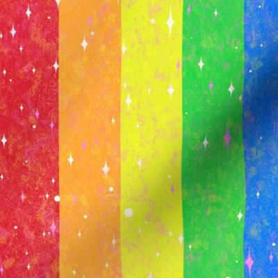 Very Rainbow!  Sparkle Rainbow Vertical Stripe - Rainbow Gay Pride Colors -- 485dpi (31% of Full Scale)