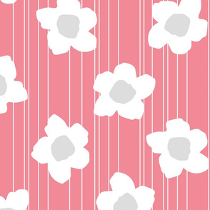 ice cream florals large on pink