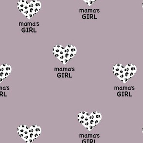 Mamma's Boy i love you mom leopard print hearts and typography daughter design purple lilac
