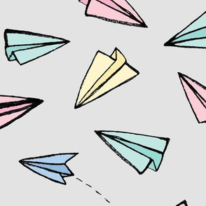 Paper Planes in Pastels - Large