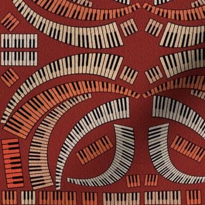 Piano Keys Curve Reds