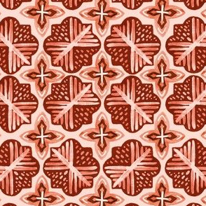Small Aztec Earth Tones + Blush Gouache Geometric Tiles // © ZirkusDesign Mediterranean, Greek, Morocco, Moroccan, Ceramic, Hand Painted, White, Cross, Mosaic, Face Mask, Wallpaper