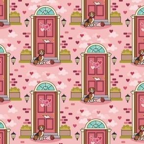 Beagle Valentine Door