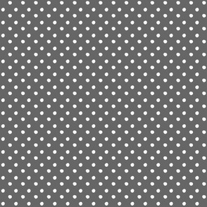 White Polka Dots on Gray