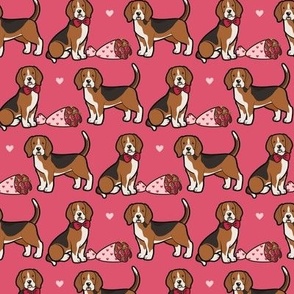 Beagle Valentine Pink