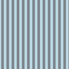 Pastel Blue Bengal Stripe Pattern Vertical in Steel Grey