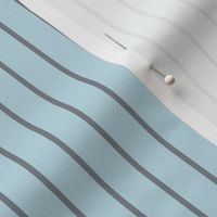 Pastel Blue Pin Stripe Pattern Vertical in Steel Grey