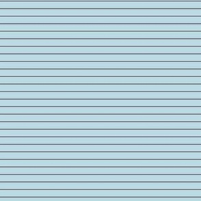 Small Pastel Blue Pin Stripe Pattern Horizontal in Steel Grey
