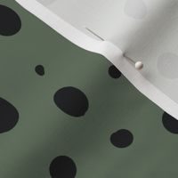 Green, Modern Polka dots ,Dalmatian ,animal spots pattern 