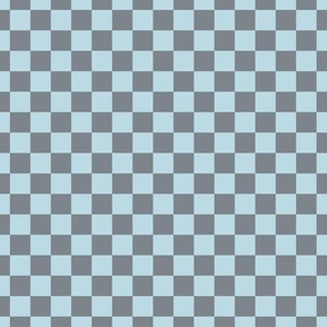 Checker Pattern - Steel Grey and Pastel Blue
