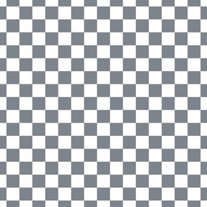 Checker Pattern - Steel Grey and White