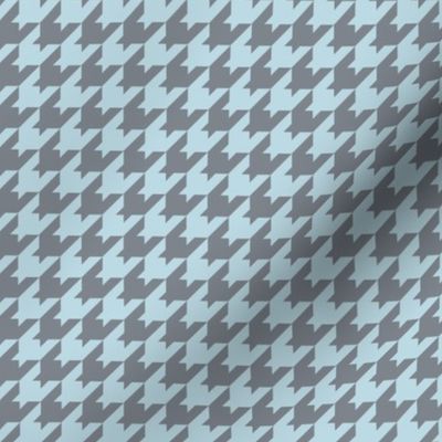 Houndstooth Pattern - Steel Grey and Pastel Blue