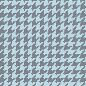 Houndstooth Pattern - Steel Grey and Pastel Blue
