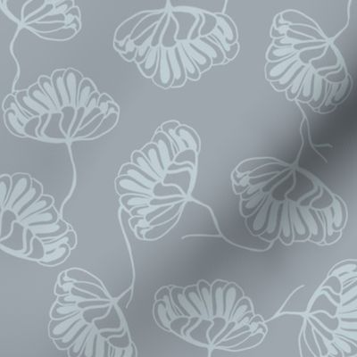 Abstract flower - grey - small