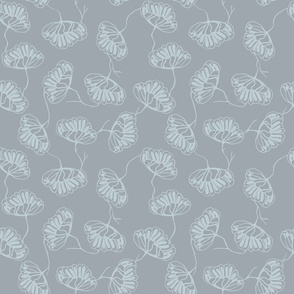 Abstract flower - grey - small