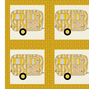 Cheater Quilt, Fill-a-Yard - Burro_Yellow