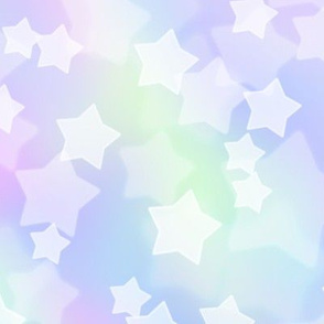 Large Starry Bokeh Pattern - Magical Unicorn Color Palette