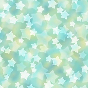 Starry Bokeh Pattern - Tropical Lagoon Color Palette