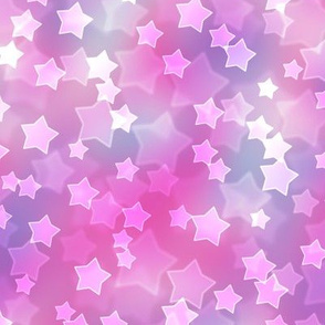 Starry Bokeh Pattern - Magenta Fantasy Color Palette