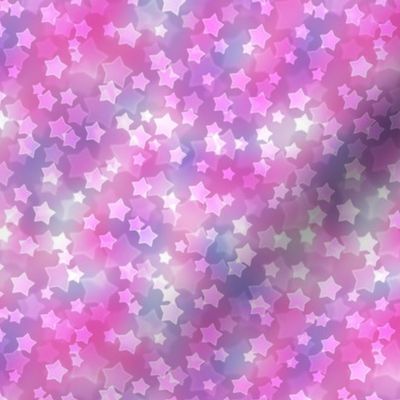 Small Starry Bokeh Pattern - Magenta Fantasy Color Palette