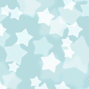 Large Starry Bokeh Pattern - Sea Spray Color