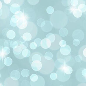 Large Sparkly Bokeh Pattern - Sea Spray Color