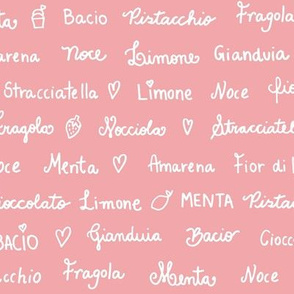 Gelato Flavours | Blush Pink