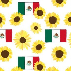 Mexico Flag Sunflowers