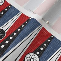 Atomic Age Backgammon - Blue Red