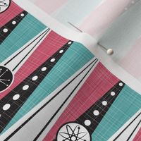 Atomic Age Backgammon - Pink Blue