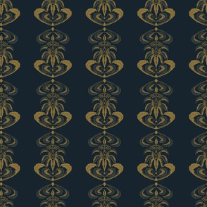 British Colonial in Gold on Navy