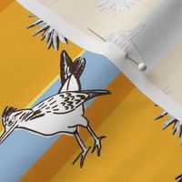 Roadrunner on sunny yellow stripes | medium