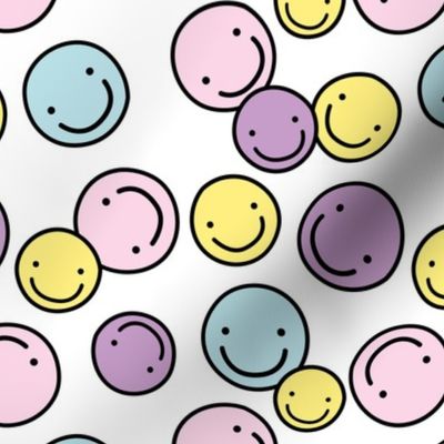Pop art smiley design bright spring colored chat icon
