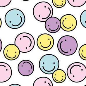 Pop art smiley design bright spring colored chat icon