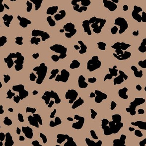 The distorted leopard boho animal print  latte brown beige