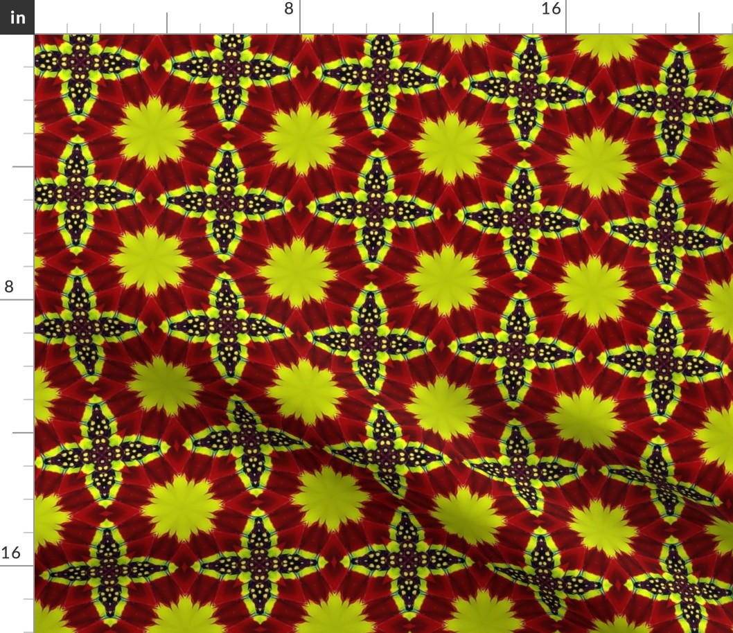 Red and Yellow Chrysanthemum Colors Pattern #7