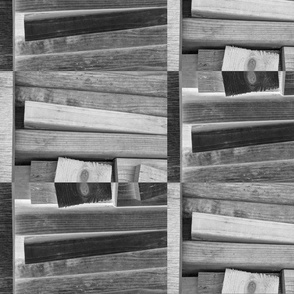 weathered wood b&w blocks