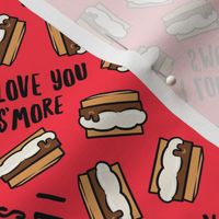 I love you s'more - red tossed - LAD21