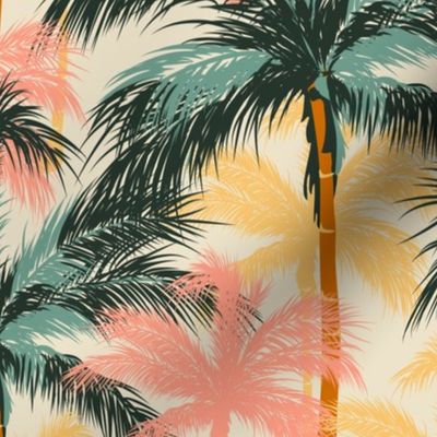 Colorful Palm Trees