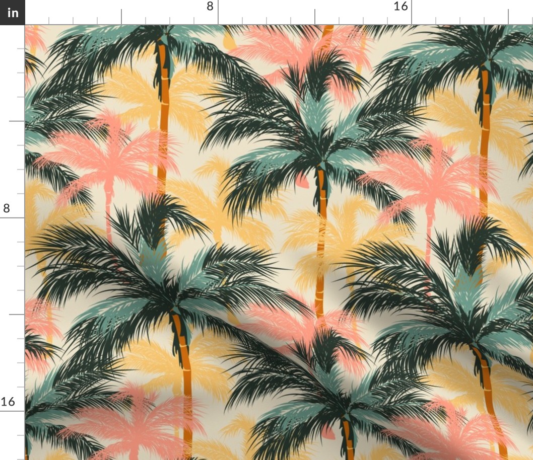 Colorful Palm Trees