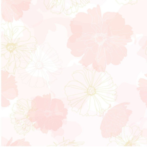 Transparent Flower Fabric, Wallpaper and Home Decor | Spoonflower