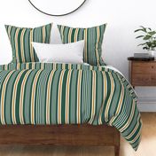 Retro stripes pine green french Wallpaper 