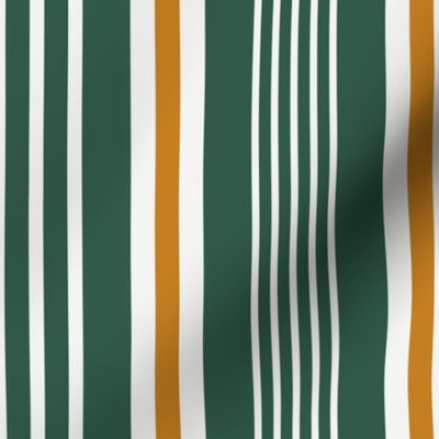 Retro stripes pine green french Wallpaper 