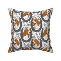 Welsh Springer Spaniel horseshoe portraits