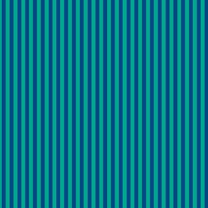 Small Peacock Green Bengal Stripe Pattern Vertical in Blue