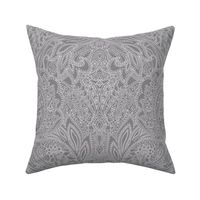 Paisley lace outline - Mid-Dark Grey white