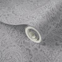 Paisley lace outline - Mid-Dark Grey white