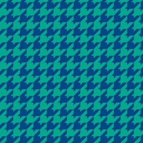 Houndstooth Pattern - Peacock Green and Blue